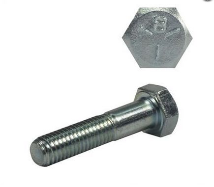 BOLT HEX HEAD GRD 5 ZINC 7/16'' X 10'' BOLT ONLY 